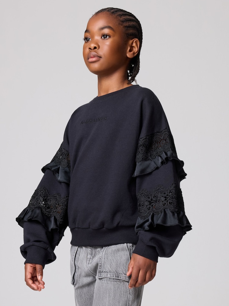 smALLSAINTS Girls Gracie Lace 100% Cotton Sweatshirt - Bild 2 von 9