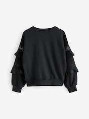 smALLSAINTS Girls Gracie Lace 100% Cotton Sweatshirt - Bild 7 von 9