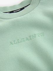 smALLSAINTS Sage Green Girls Oversized Cygni Ruched Sleeve Sweatshirt. - Image 7 of 8