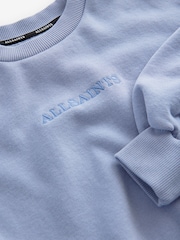 smALLSAINTS Mid Blue Girls Oversized Cygni Ruched Sleeve Sweatshirt. - Image 6 of 7