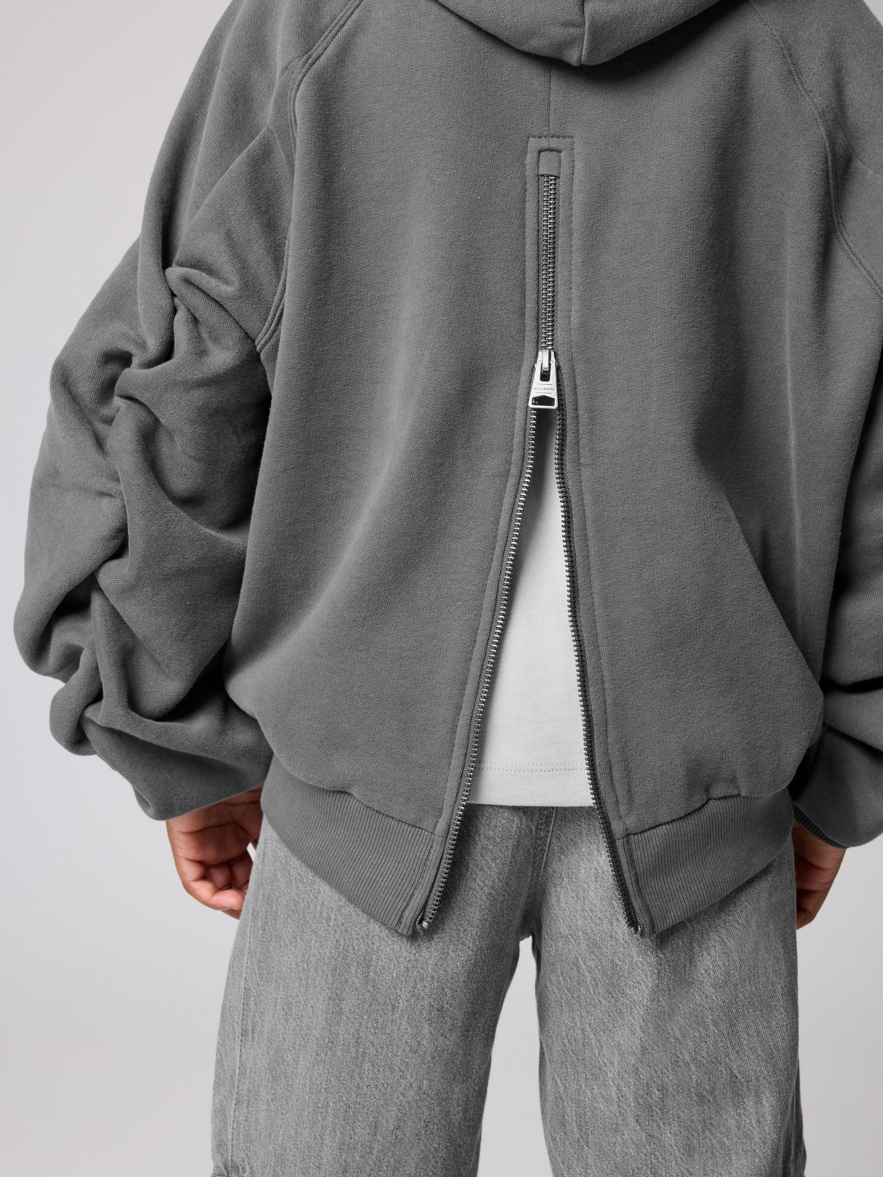 Buy smALLSAINTS Charcoal Grey Oversized Dana Zip Hoodie from Next USA