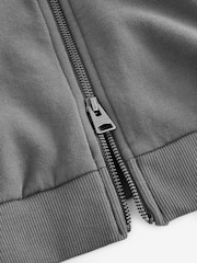 smALLSAINTS Charcoal Grey Girls Oversized Dana Zip Hoodie - Image 8 of 8