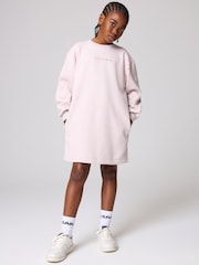 smALLSAINTS Light Pink Girls Nylon Quilted Sweat Dress - Image 1 of 9