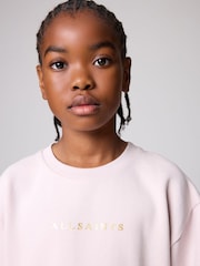 smALLSAINTS Light Pink Girls Nylon Quilted Sweat Dress - Image 4 of 9