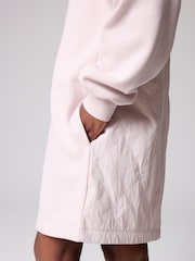 smALLSAINTS Light Pink Girls Nylon Quilted Sweat Dress - Image 5 of 9