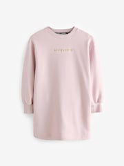 smALLSAINTS Light Pink Girls Nylon Quilted Sweat Dress - Image 6 of 9