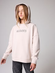 smALLSAINTS Light Pink 100% Cotton Girls Sereni Peace Rihan Hoodie - Image 2 of 7