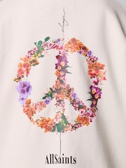 smALLSAINTS Light Pink 100% Cotton Girls Sereni Peace Rihan Hoodie - Image 3 of 7