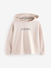 smALLSAINTS Light Pink 100% Cotton Girls Sereni Peace Rihan Hoodie - Image 4 of 7