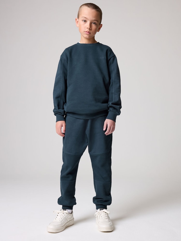 smALLSAINTS Boys Waffle Panel Crew 100% Cotton Sweatshirt and Joggers Set - Bild 1 von 10 smALLSAINTS Boys Waffle Panel Crew 100% Cotton Sweatshirt and Joggers Set - Bild 1 von 10