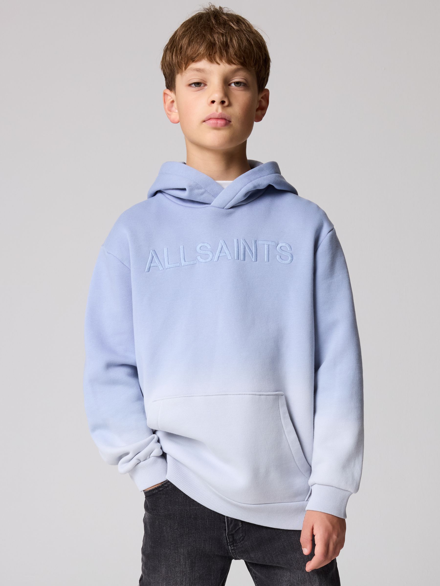 Buy smALLSAINTS Blue/White Ombre Logo Embroidered Boys