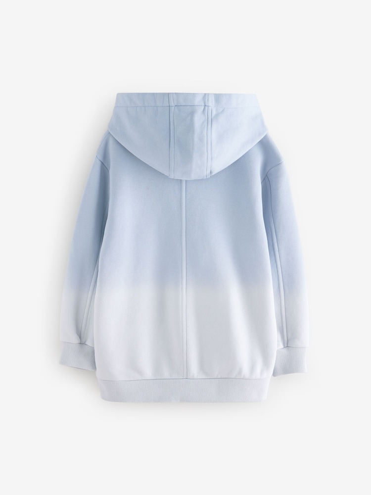 smALLSAINTS Blue/White Ombre Logo Embroidered Boys Hoodie - Image 6 of 8