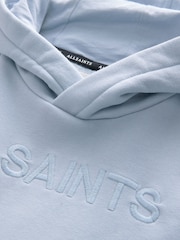 smALLSAINTS Blue/White Ombre Logo Embroidered Boys Hoodie - Image 7 of 8