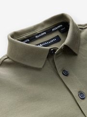 smALLSAINTS Khaki Green Boys 100% Cotton Short Sleeve Polo Shirt - Image 5 of 6
