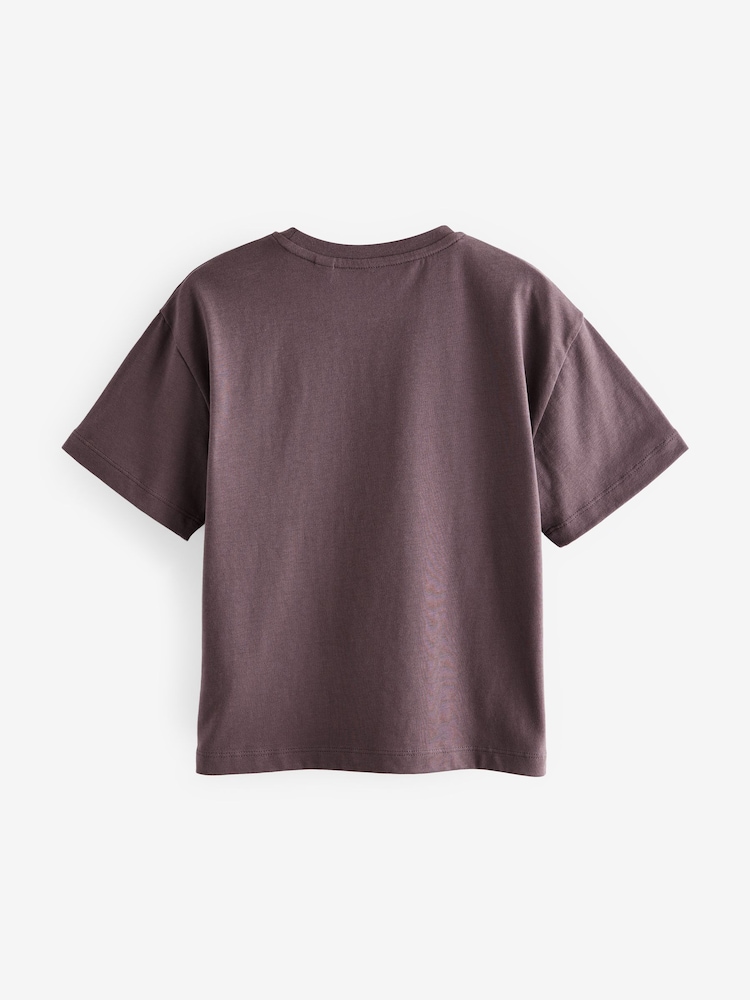 Pourpre/blanc - smALLSAINTS Boys Logo Crew décontracté 100% coton T-Chemises 3 Lot - Image 5 of 6