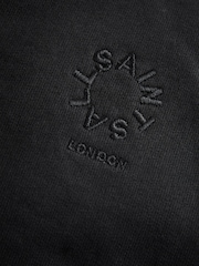 smALLSAINTS Black Boys Tierra Rocco Sweat Bomber 100% Cotton Jacket - Image 8 of 9