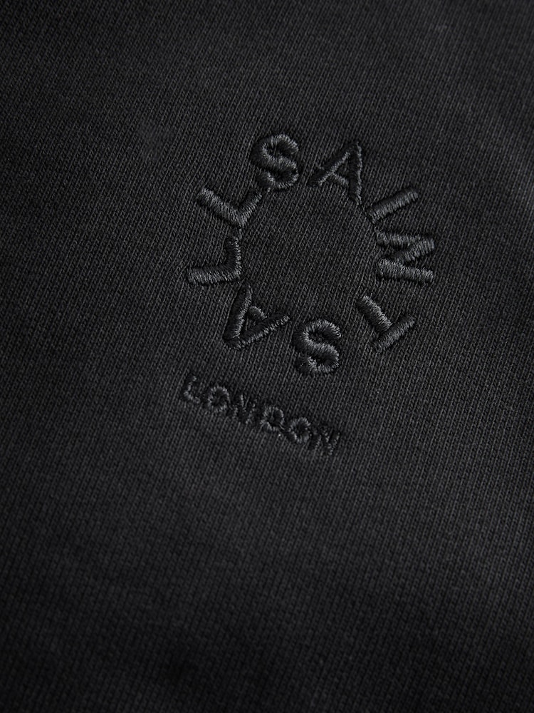 smALLSAINTS Black Boys Tierra Rocco Sweat Bomber 100% Cotton Jacket - Image 8 of 9
