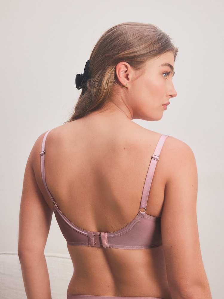 Mauve roze print/blauw - Beha met bloemenprint met volledige cup zonder vulling - Image 3 of 9