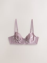 Mauve Pink Print/ Blue 2 Pack Floral Print Non Pad Full Cup Bra - Image 7 of 9