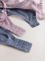 Mauve Pink Print/ Blue 2 Pack Floral Print Non Pad Full Cup Bra - Image 9 of 9