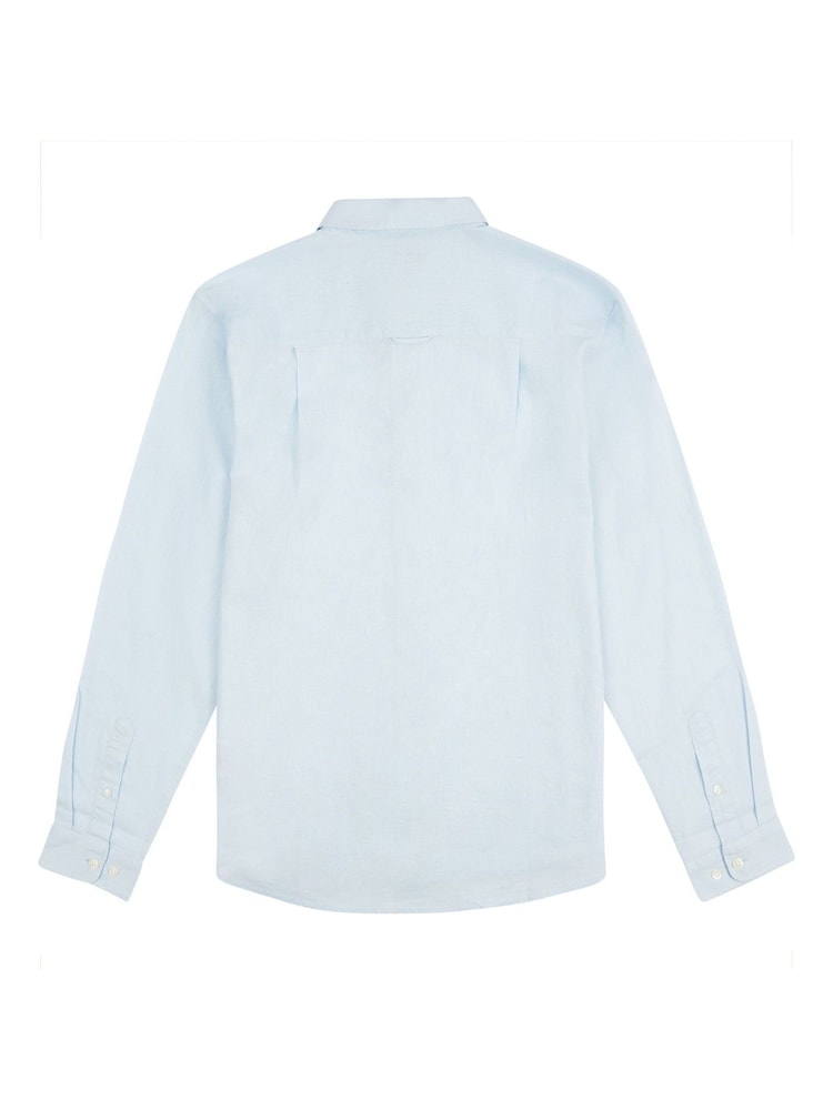 U.S. Polo Assn. Blue Stretch Cotton Mens Poplin Shirt - Image 2 of 3