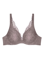 Gris - Triumph Nude Body Make-Up Illusion Lace Wired and Padded Bra - Imagen 5 de 5
