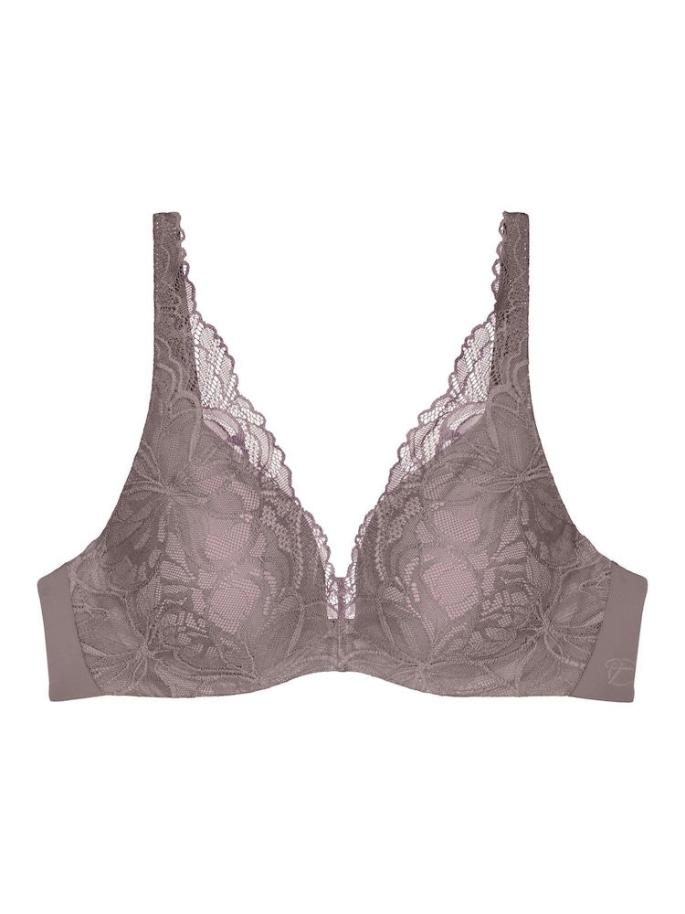 Gris - Triumph Nude Body Make-Up Illusion Lace Wired and Padded Bra - Imagen 5 de 5