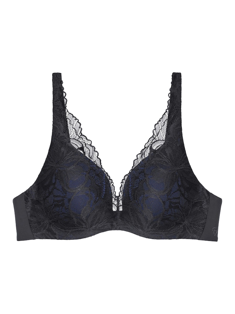 Negro - Triumph Nude Body Make-Up Illusion Lace Wired and Padded Bra - Imagen 5 de 5