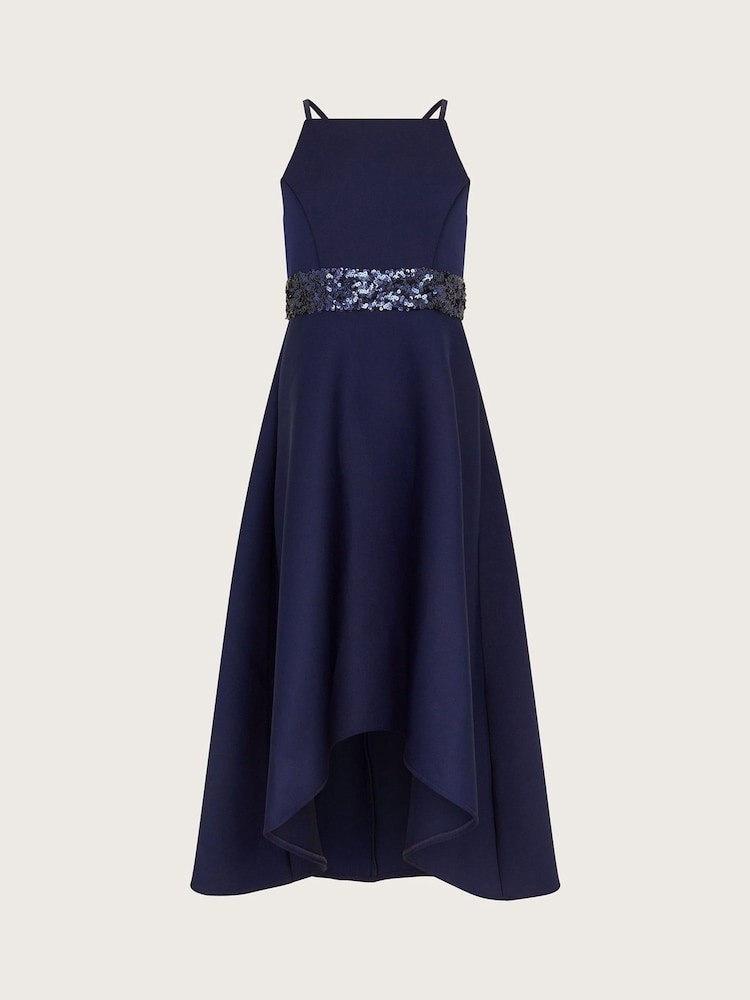 Monsoon Blue Sequin Scuba Prom Dress - Image 2 of 4