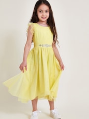 Monsoon Yellow Penelope Belt Dress - Image 1 of 4
