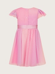 Monsoon Purple Baby Ruffle Sleeve Ombre Dress - Image 2 of 3