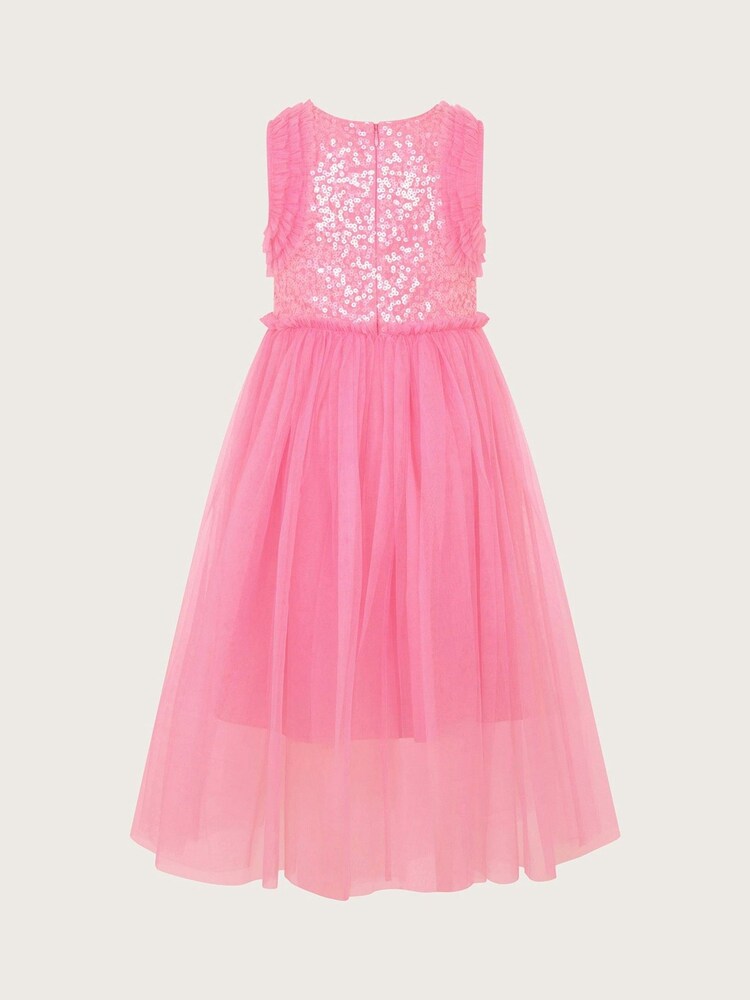 Monsoon Pink Priscilla Sequin Ruffle Dress - Image 2 of 2 Monsoon Pink Priscilla Sequin Ruffle Dress - Image 2 of 2