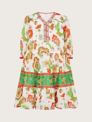 Monsoon Natural MINI ME Border Kaftan Dress - Image 1 of 4
