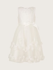 Monsoon Natural Amber Diamanté 3D Roses Dress - Image 1 of 3