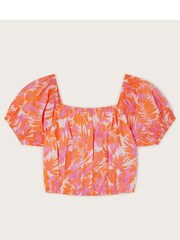 Monsoon Orange Tinashe Palm Print Top - Image 2 of 4