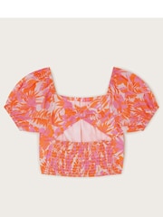 Monsoon Orange Tinashe Palm Print Top - Image 3 of 4