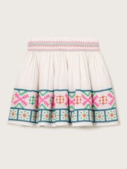 Monsoon White Embroidered Hem Skirt - Image 1 of 3