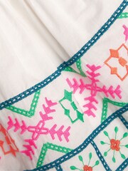 Monsoon White Embroidered Hem Skirt - Image 3 of 3
