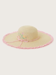 Monsoon Natural Embroidered Floppy Hat - Image 1 of 3