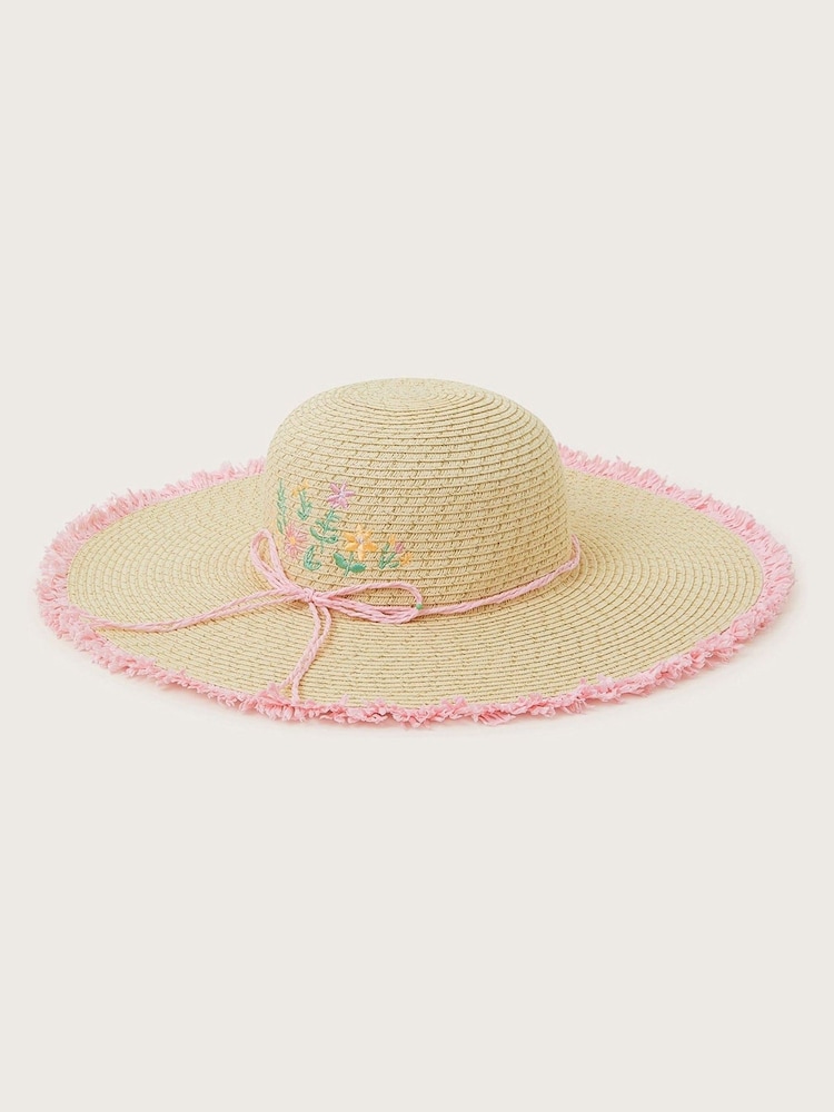 Monsoon Natural Embroidered Floppy Hat - Image 1 of 3