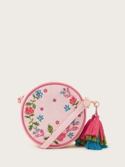 Monsoon Orange Embroidered Tassel Flower Bag - Image 1 of 3