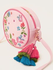 Monsoon Orange Embroidered Tassel Flower Bag - Image 3 of 3