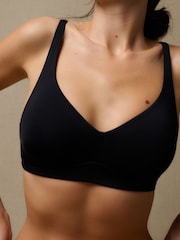 Black Bralette Supersoft 4 Way Stretch Microfibre Ultimate Comfort Bralette A-E - Image 4 of 5