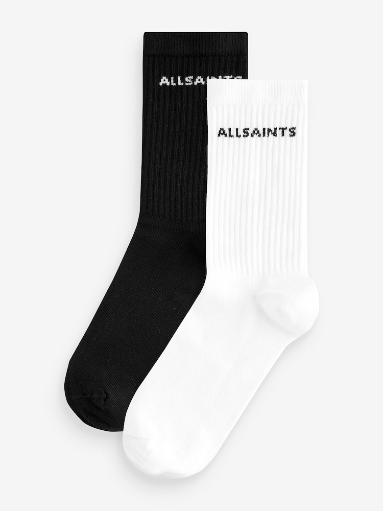 smALLSAINTS Black/White Logo Socks 2 Pack - Image 1 of 1