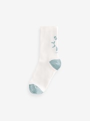 smALLSAINTS Blue/White Tierra Logo Socks 2 Pack - Image 3 of 5