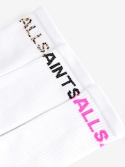 smALLSAINTS White/Pink Girls Logo Socks 3 Pack - Image 2 of 6