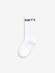 smALLSAINTS White/Pink Girls Logo Socks 3 Pack - Image 3 of 6
