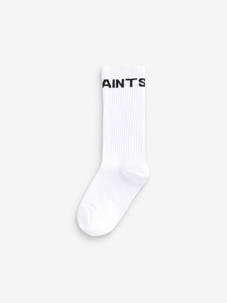 smALLSAINTS White/Pink Girls Logo Socks 3 Pack - Image 5 of 6