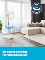 Silentnight White Home Electrics Airmax 1800 Oscillating Stand Fan - Image 4 of 7