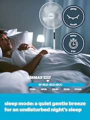 Silentnight White Home Electrics Airmax 1800 Oscillating Stand Fan - Image 5 of 7